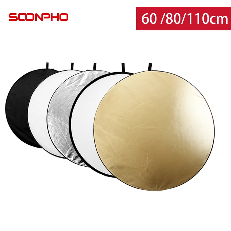 

Soonpho Reflector Photography 80CM 5 In 1 For Flash Light Diffuser Screen For Photo Studio Photography Background Accessories