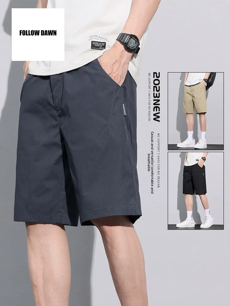 

Легкие дышащие мужские брюки из ледяного шелка, быстросохнущие, летние, тонкие, свободные, прямые, длиной до колена, комфортные...