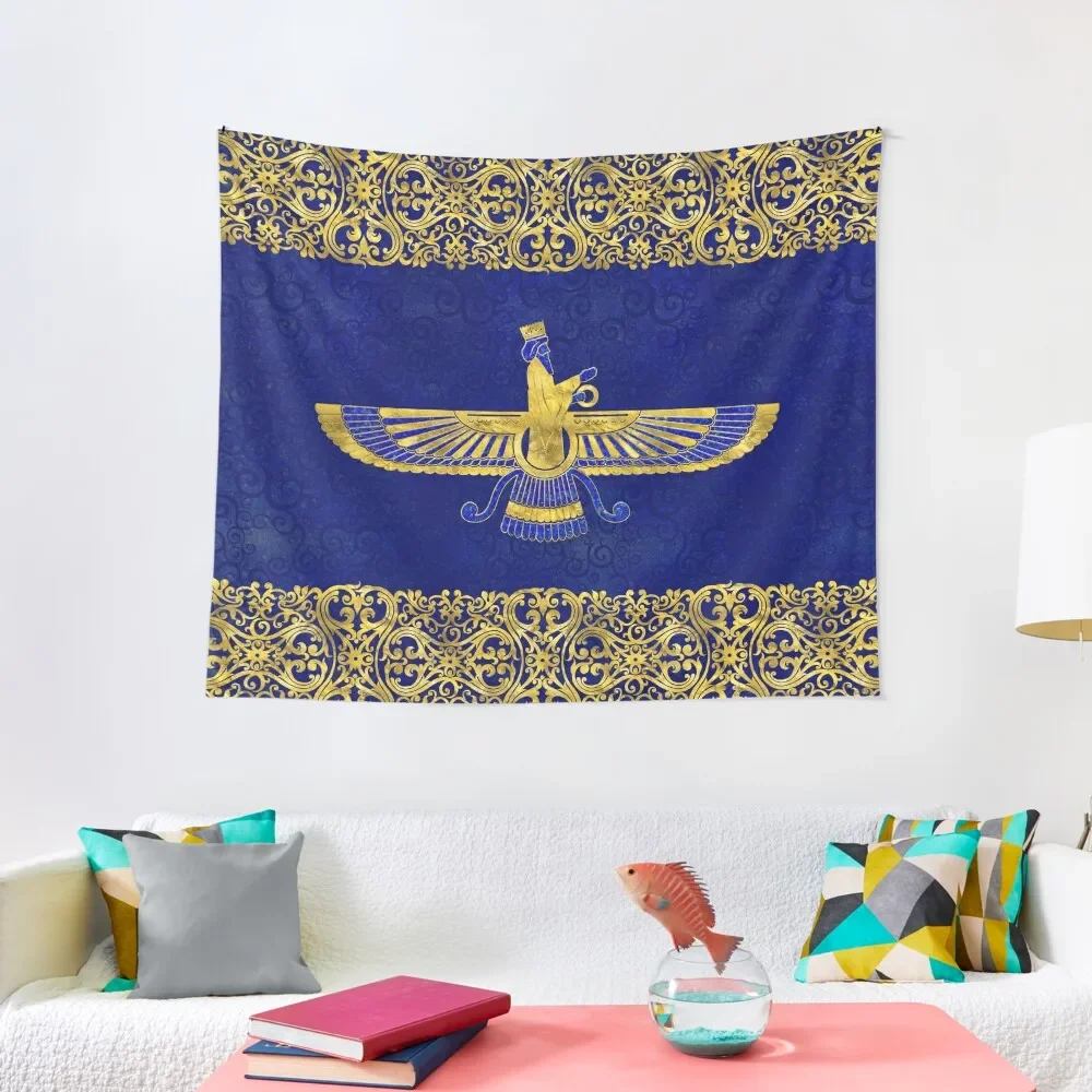 

Farohar - faravahar -Fravashi Tapestry Japanese Room Decor For Bedroom Wall Coverings Tapete For The Wall Tapestry