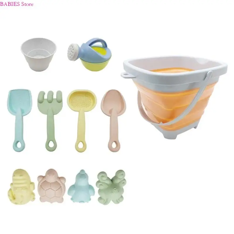 C9GB Sand Playset jouet pour garçon fille avec pliage plage plage arrosage pot pelle moules poisson