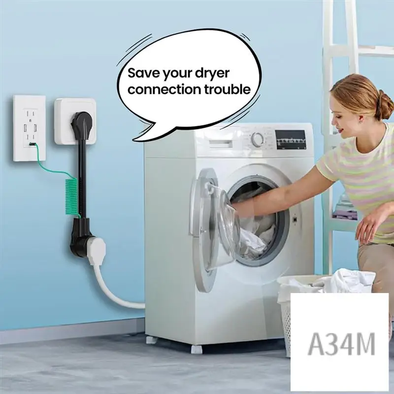 

A34M-переходник для сушильной машины 4 P R Ong на 3 P R Ong, вилка 10-30P на адаптерные детали 14-30R, 30 А STW10AWG, 1 фута с зеленым заземляющим проводом, США