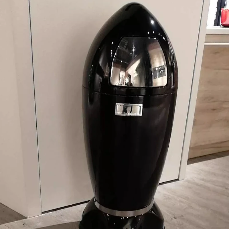 

Shaking lid stainless steel trash can 35 liters