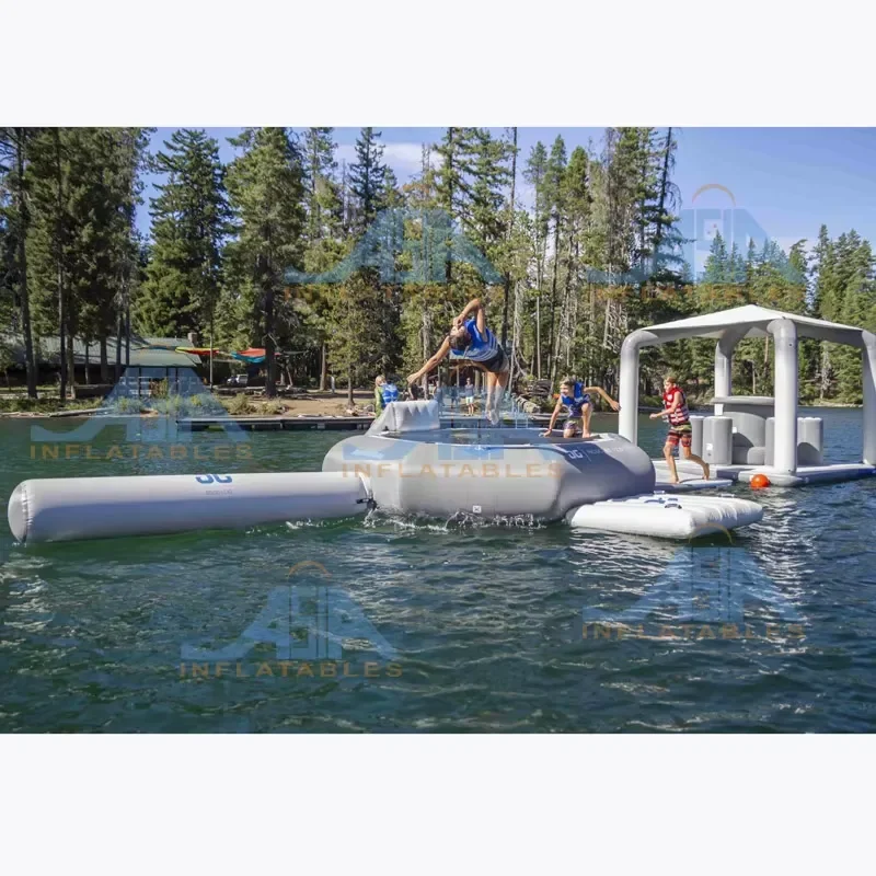 Leisure Land Inflatable Swim Island Floating Raft, Inflatable Float Yacht Dock, Inflatable Float Water Platform With Party