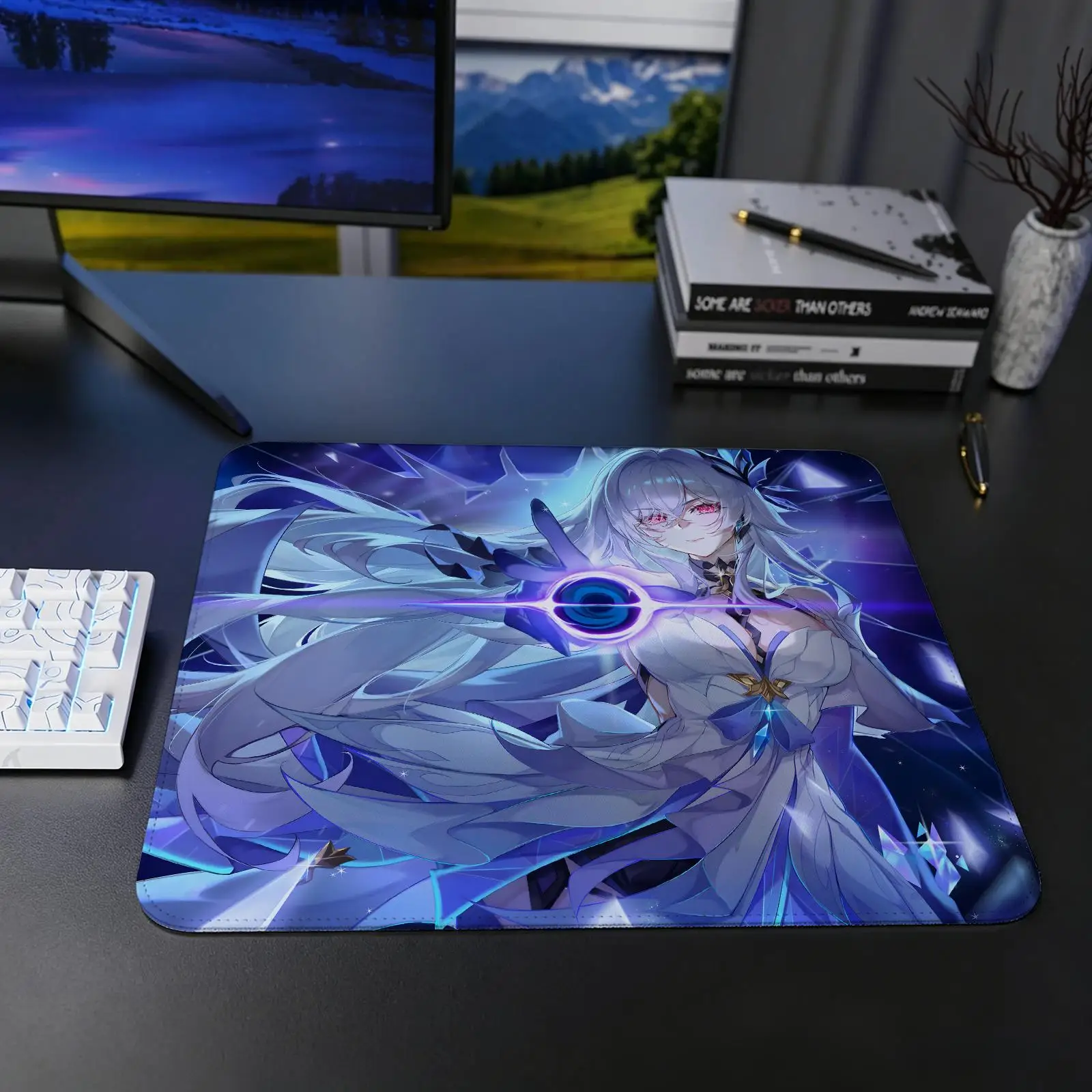 Mouse Pad Regular gaming mouse pad Genshin Impact Skirk S/M/L size Office mouse pad Laptop desk mat Stitched edge mouse pad