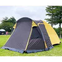 Outdoor Camping Hiking Tents for 3-4 Person Separate Dual Layer Family Travel 1 Bedroom 1 Living Room Sunscreen Waterproof Tent