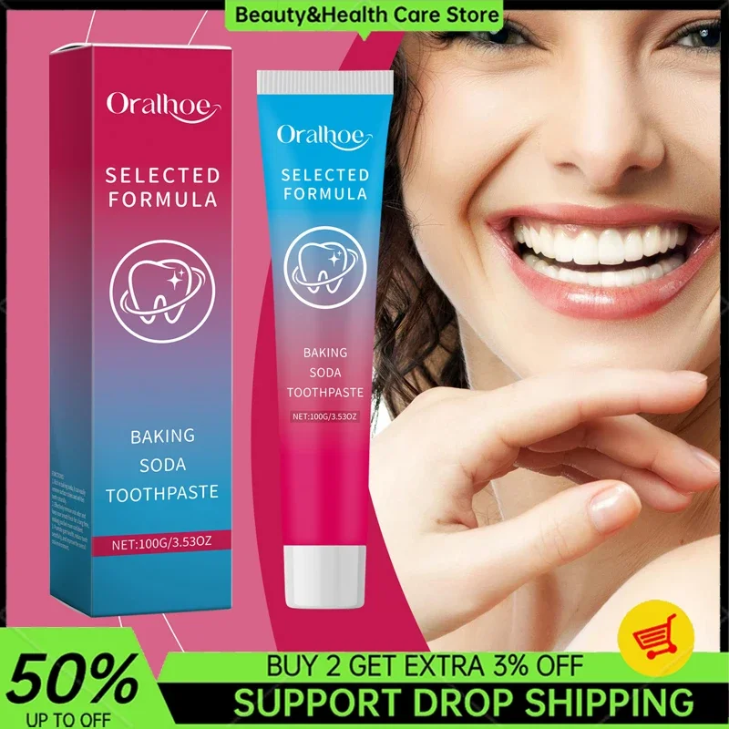 

Baking Soda Toothpaste Selected Formula Mint Fresh Teeth Cleaning Care Anticavity Enamel Safe Bright Smile Teeth Toothpaste