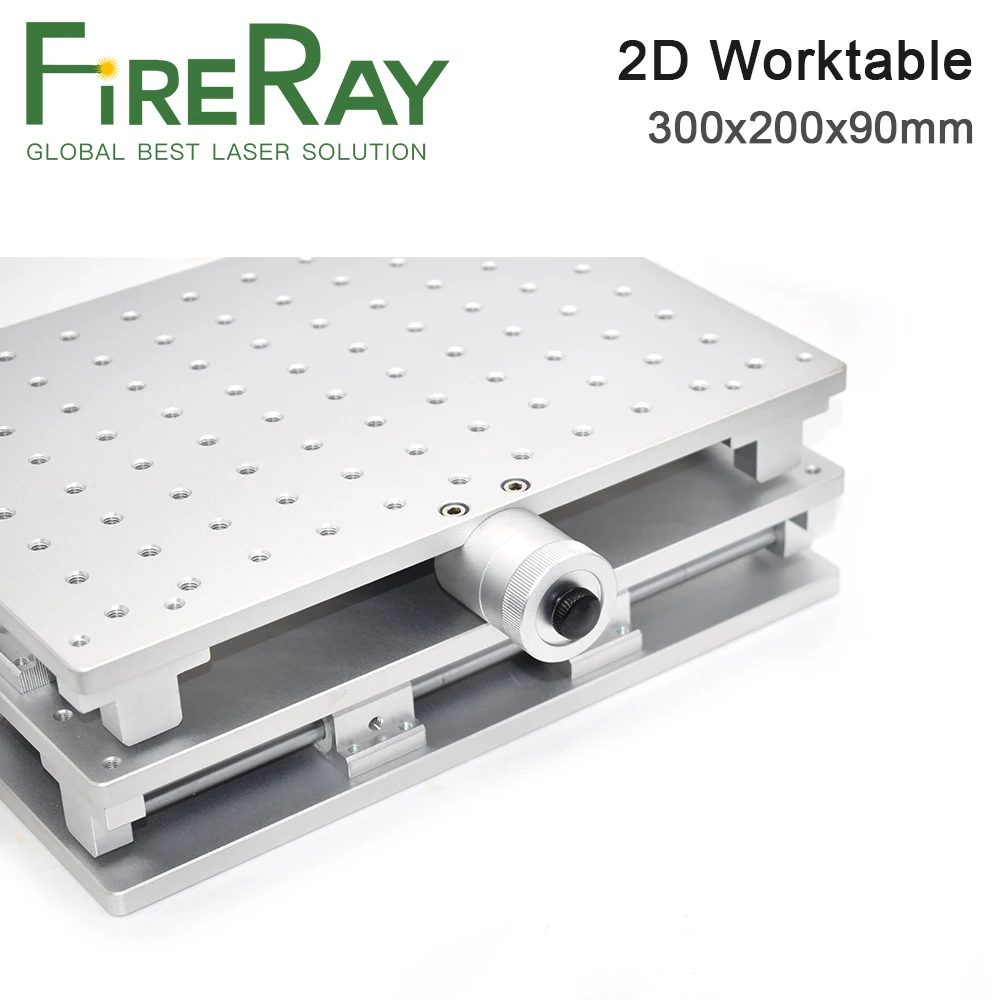 FireRay Laser Marking Machine 2D Worktable 300x220x90mm X-axis Adjustable 0-150mm Y-axis Adjustable 0-190mm Fixed Screws M6