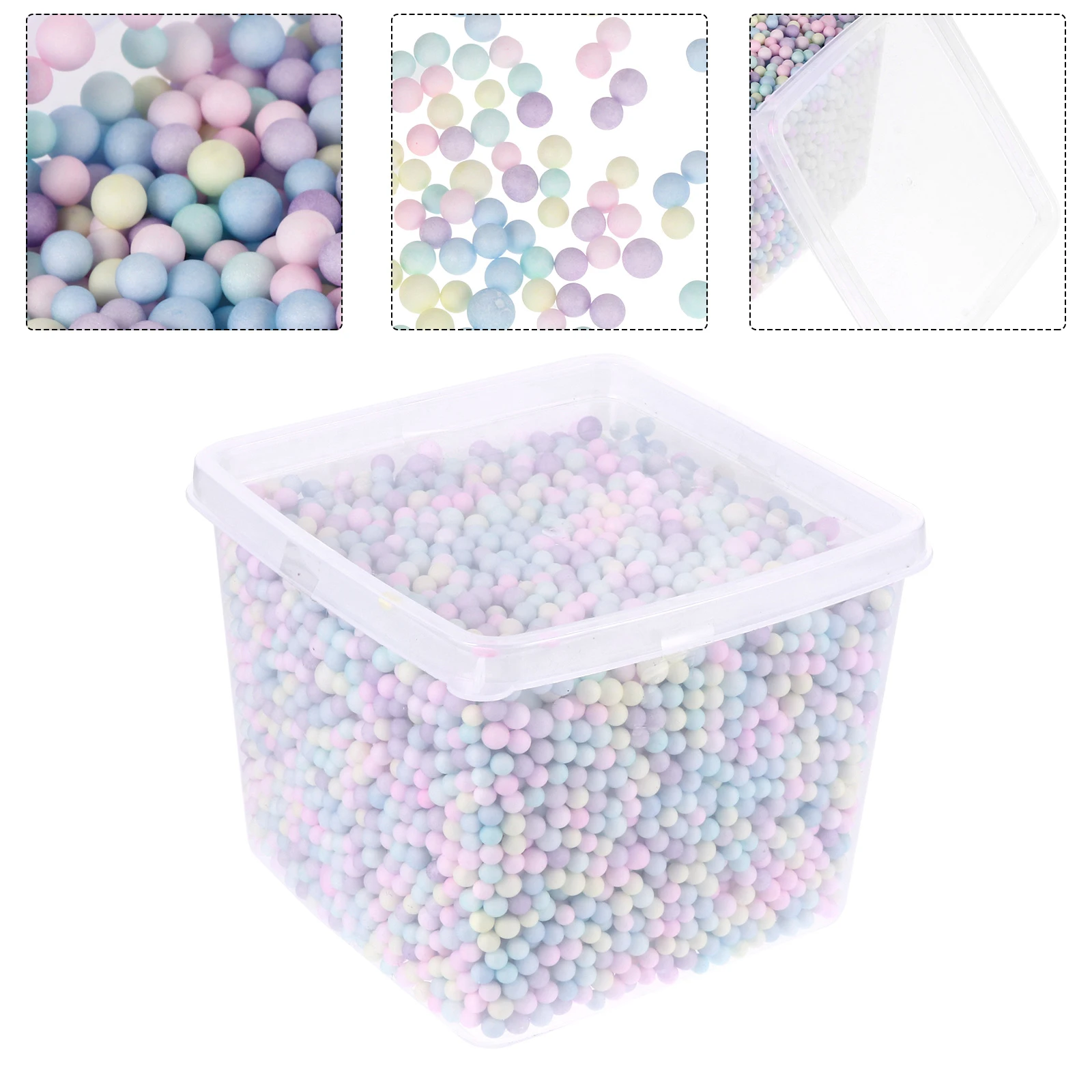 

Foam Ball Craft DIY Filling Ornament Decor for Christmas Wedding Birthday Gift Box Home School Projects Colorful Heart Shaped