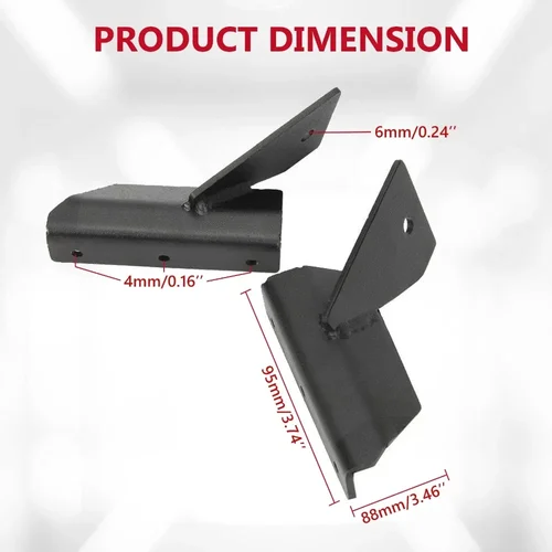 Imagen 2 del producto Soporte de montaje de soporte de luz de trabajo LED de pilar A para parabrisas para Jeep Cherokee XJ 1984-2001 para Jeep Comanche MJ 1986-1992