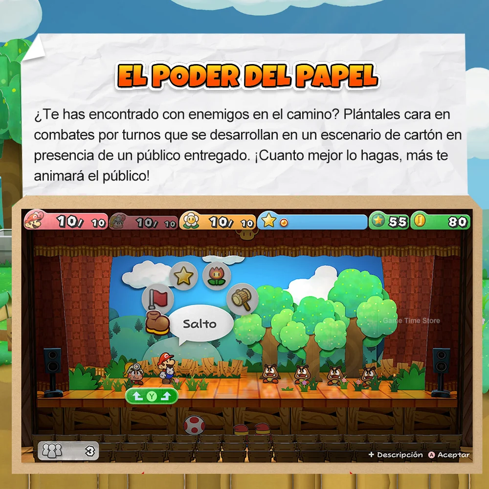 Imagem -06 - Papel Mario a Mil Anos Porta Nintendo Switch Ofertas de Jogos 100 Cartão de Jogo Físico Oficial Rpg Gênero para Nintendo Switch