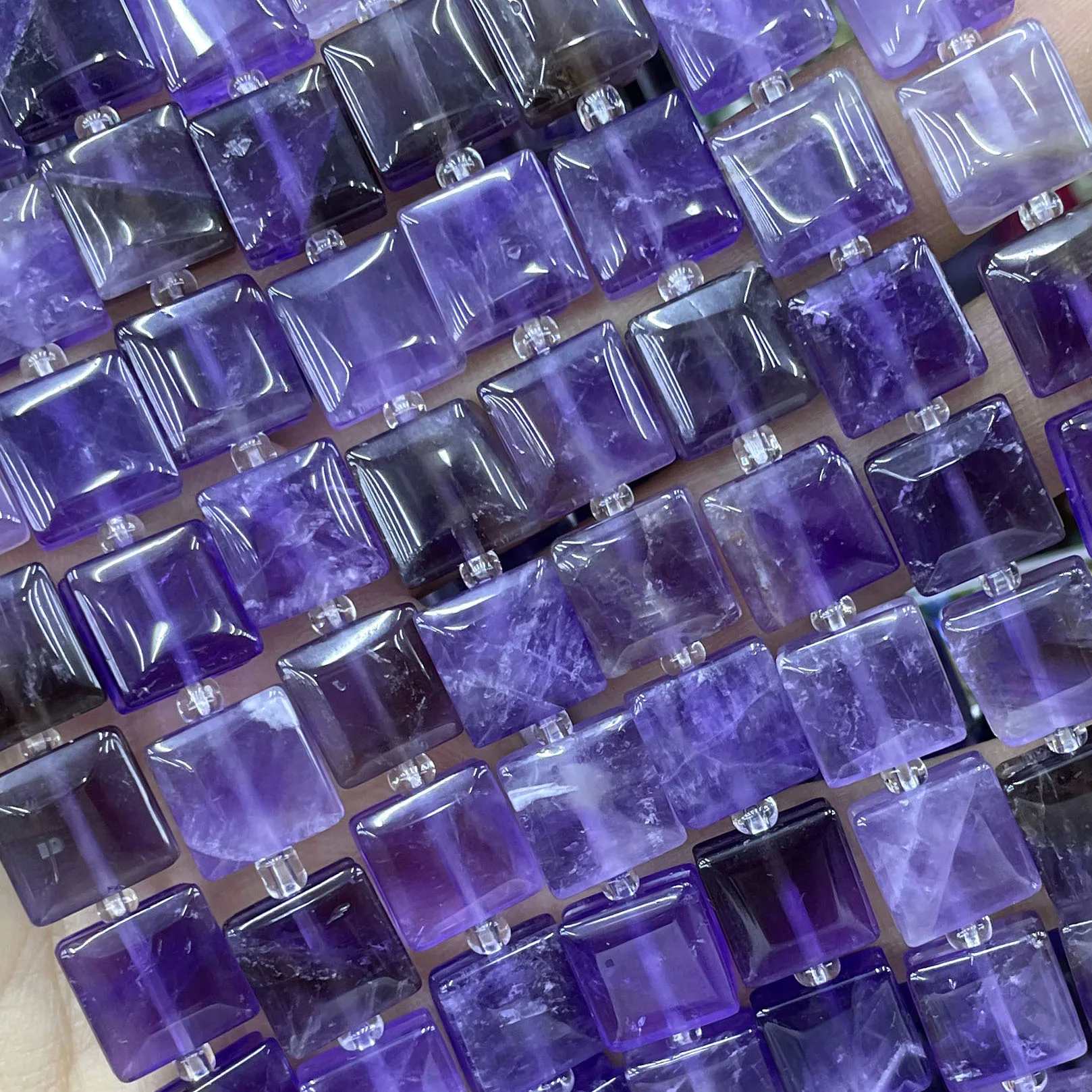 10MM Naturstein Flache Würfel Crazy Agate Lose Zwischenperlen für Schmuckherstellung, Charme, DIY Armband, Halsketten-Zubehör 7,5 – Detail 10