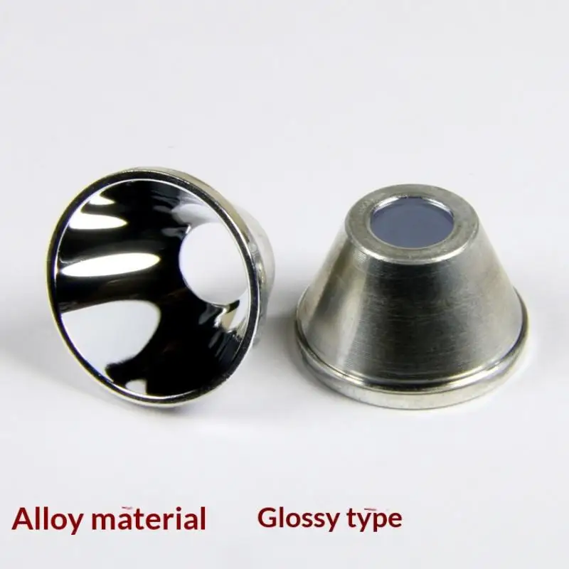 【CCA】Diameter 20mm Height 12mm LED Hole 7mm Aluminum Smooth Reflector Flashlight Reflective Cup Reflector Bow