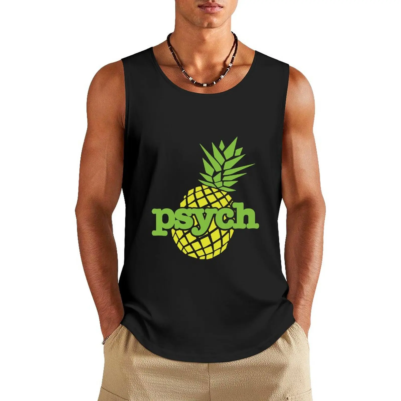 Psych Pineapple Tank Top sports vest Men's singlets Man clothes for gym
