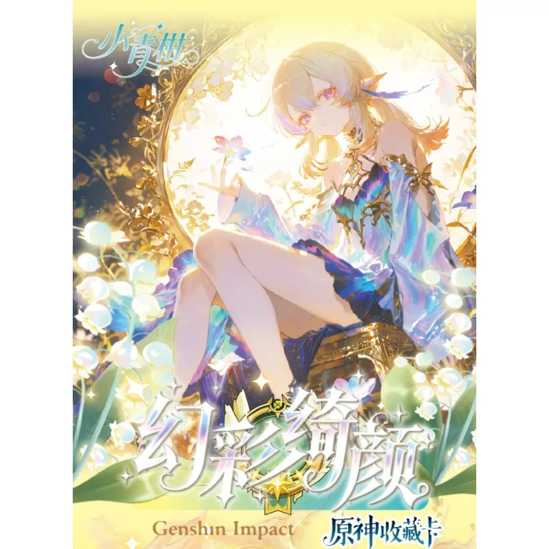 Genshin Impact Huan Cai Qi Yan Collectible Cards Xiao Qing Gan Anime Character Trading Card with Card Brick Random Pack