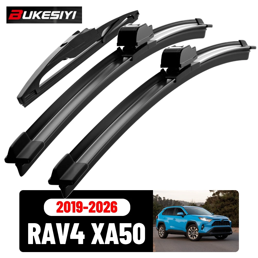Scheibenwischer-Set für vorne und hinten für Toyota RAV4 XA50 2019-2026 2020 2021 2022 2023, leise Scheibenwischer, Zubehör, 26"16"12"