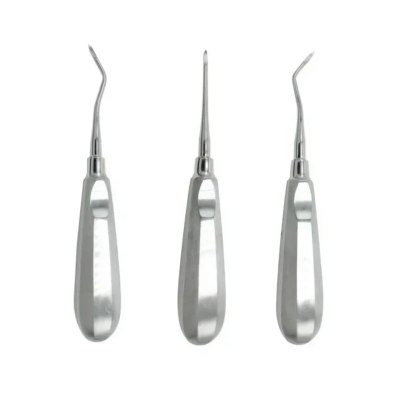 multiple types Dental Elevator Stainless Steel Tooth Kit Curved Root Stright Elevator Dental Lab Instrument Handle Dentist Tools