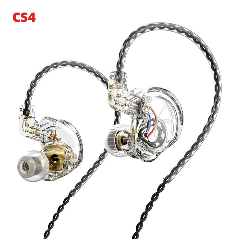 TRN CS4 Best Dynamic HIFI Wired In Ear IEMs Earphone DJ Monitor Headphone Sport Noise Cancelling Earbuds TRN ST5 Kirin MT4 MT3