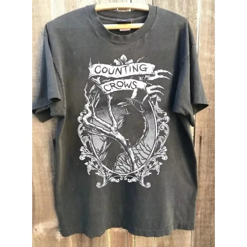 Retro Counting Crow Rock Band Men's and Women's Fashionable Summer Loose New T-shirt