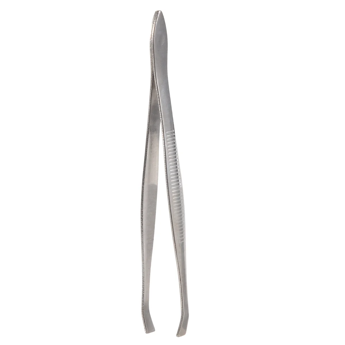 

Silver Tone Slanted Flat Tip Metal Hair Eyebrow Tweezer Cosmetic Tool for Lady