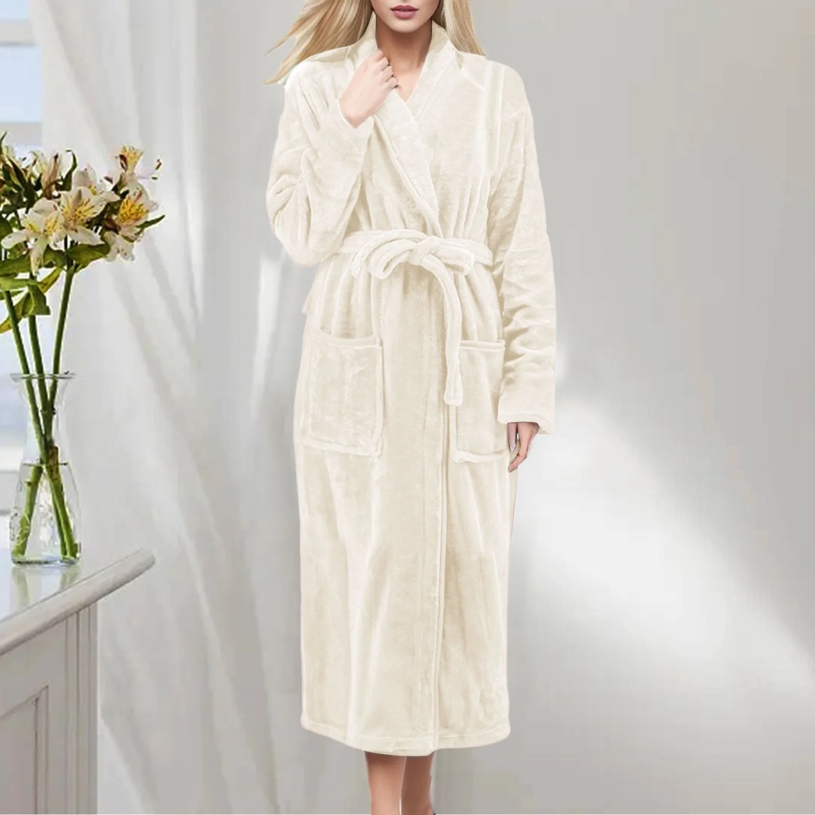 Autumn Winter Women\'s Fashion Warm Long Bathrobes Plus Size Thicken Bath Robes Soft Comfortable Homewear Women\'s Pajamas