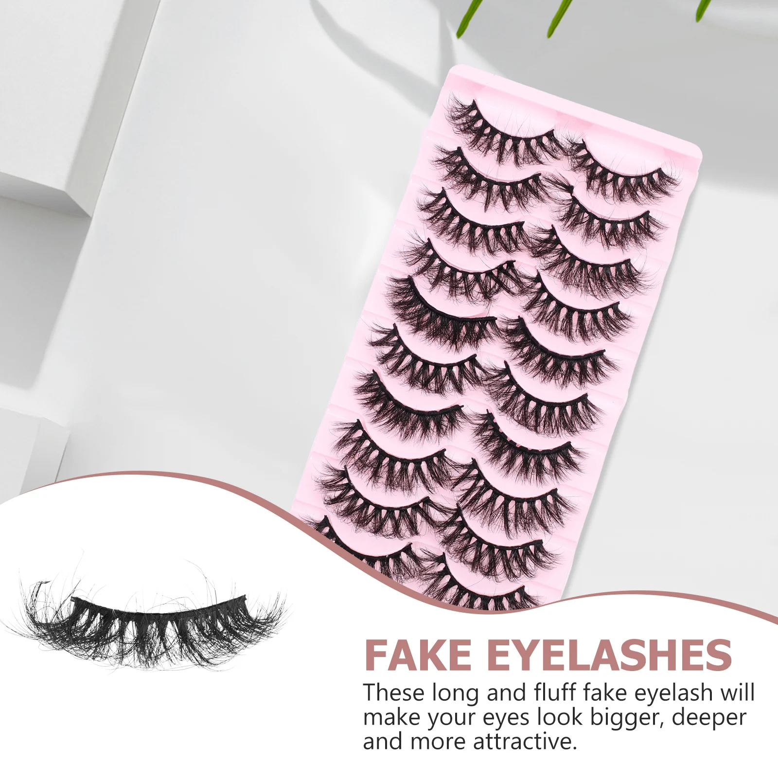 

10Pairs False Eyelashes Extensions Natural Look Fake Lashes Durable Safe Comfortable Party Daily Use Fake Eyelashes