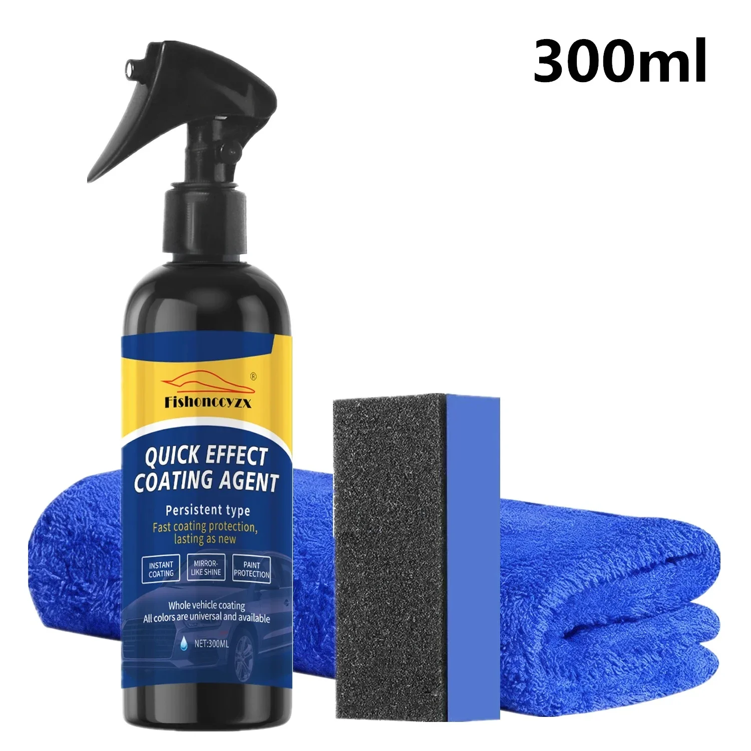 Autocoating spray, snelwerkende coating, autowas, krasverwijderaar, coating spray, oliefilm-emulsie, glasreiniger