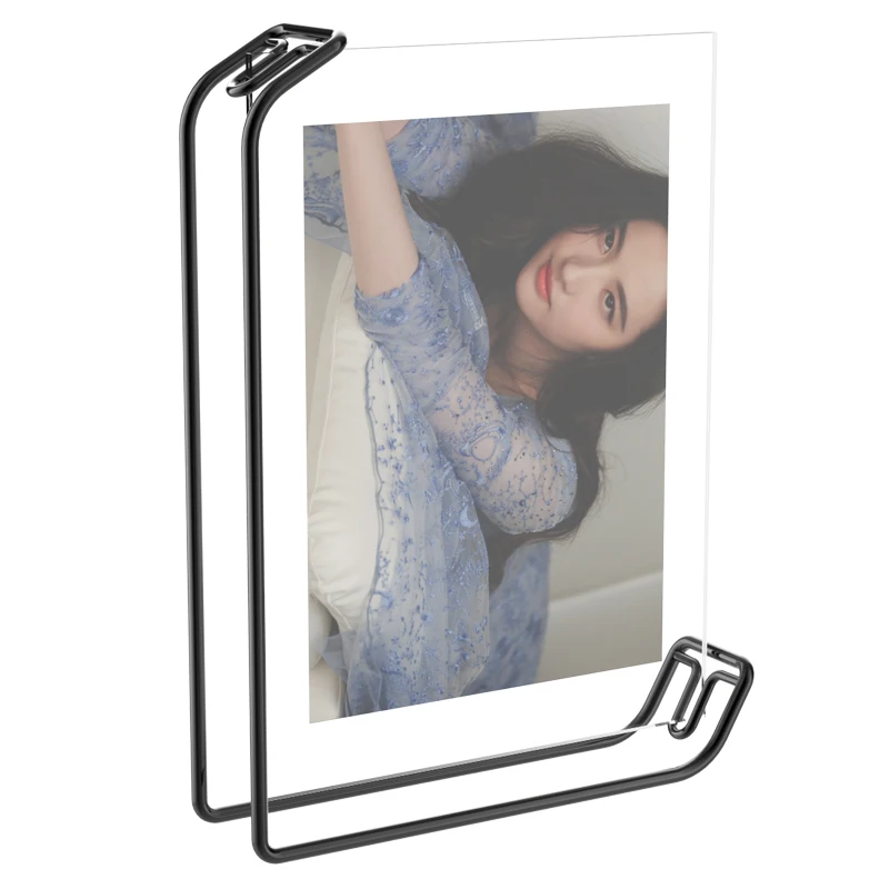 Suporte de 8 polegadas, 6 polegadas, menu, papel, lista de preços, moldura de pôster, presente de casamento de bebê, suporte de exibição de fotos de metal