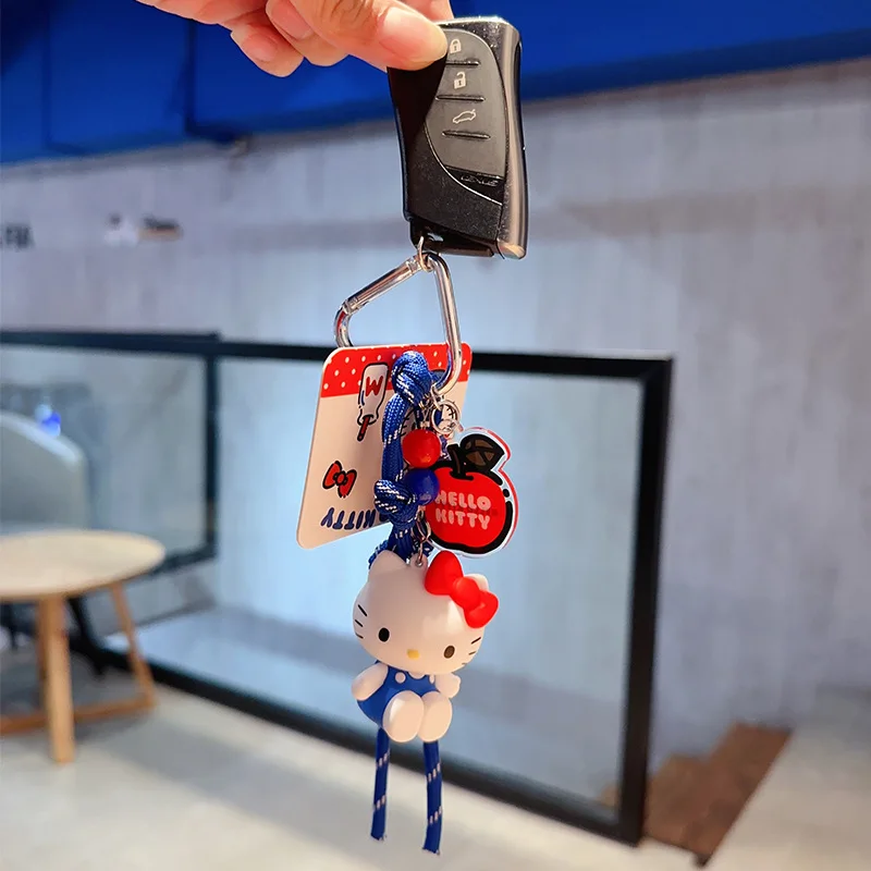 Sanrio Hello Kitty Portachiavi Borsa per ragazze Ciondolo Kt Cat Cartoon Doll Toy Squisito portachiavi Kawaii Surprise Girls Regali per bambini