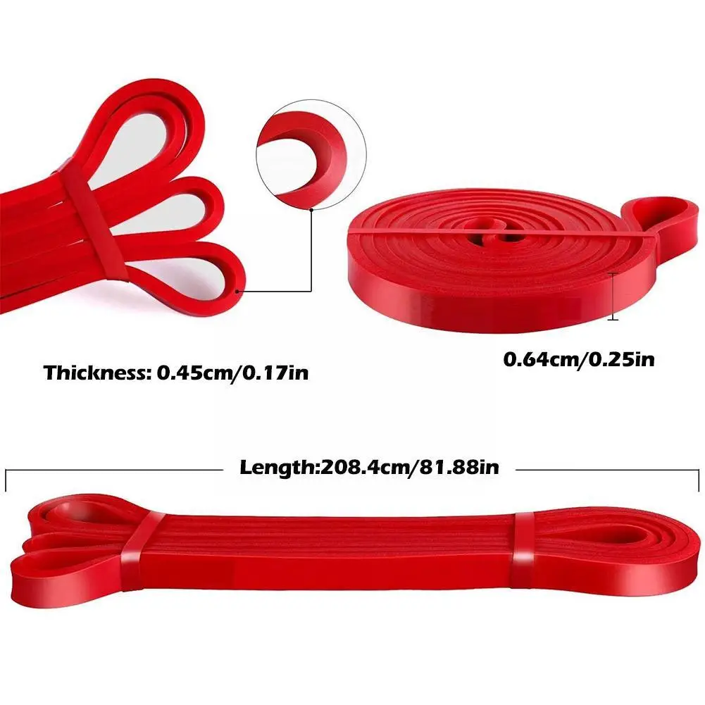 Inch Fitness Resistance Bands Rubber Elastic Expander Equipment Tension Red Gym Yoga Strength Sport Exercise Bands A9j8