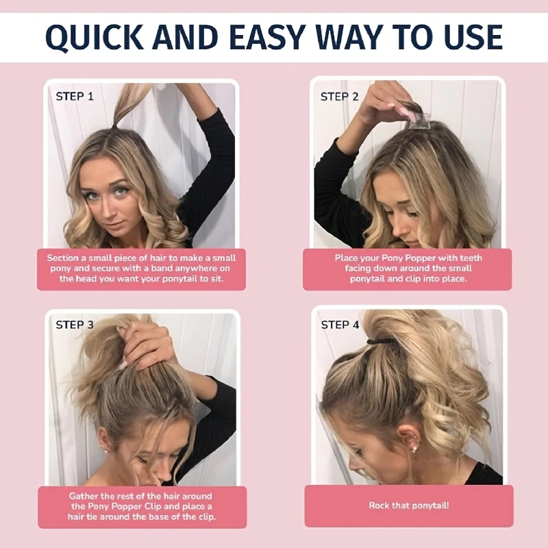Mini Ponytail Volumizer, Suitable for Thick/Long Hair – Instantly Adds Volume, a Fluffy Ponytail Styler for All Hair Types