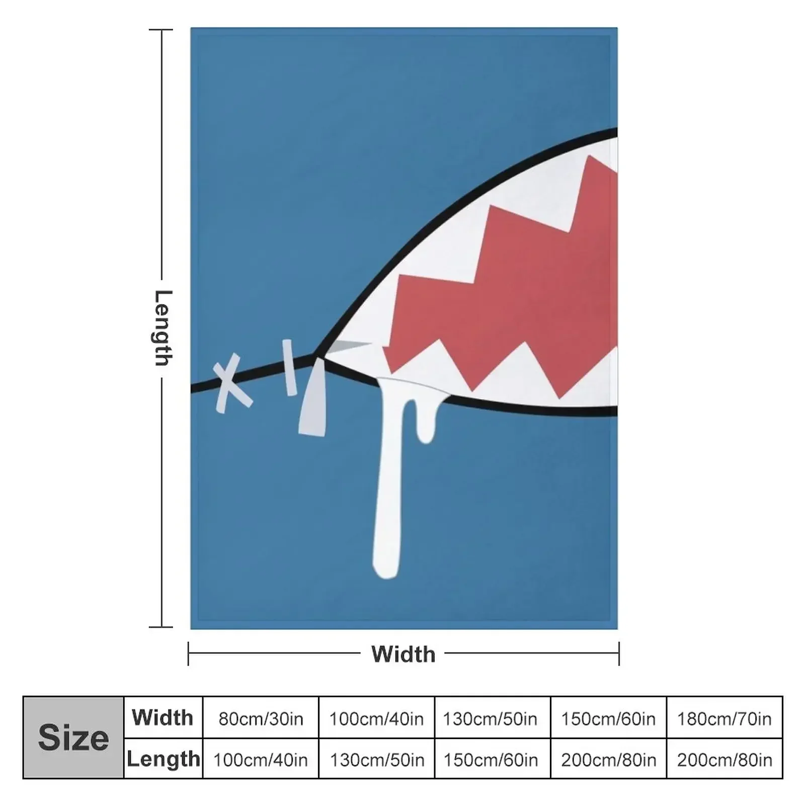 Gawr Gura Shark Mouth Throw Blanket Decorative Sofas Sofa Throw Single Multi-Purpose Blankets