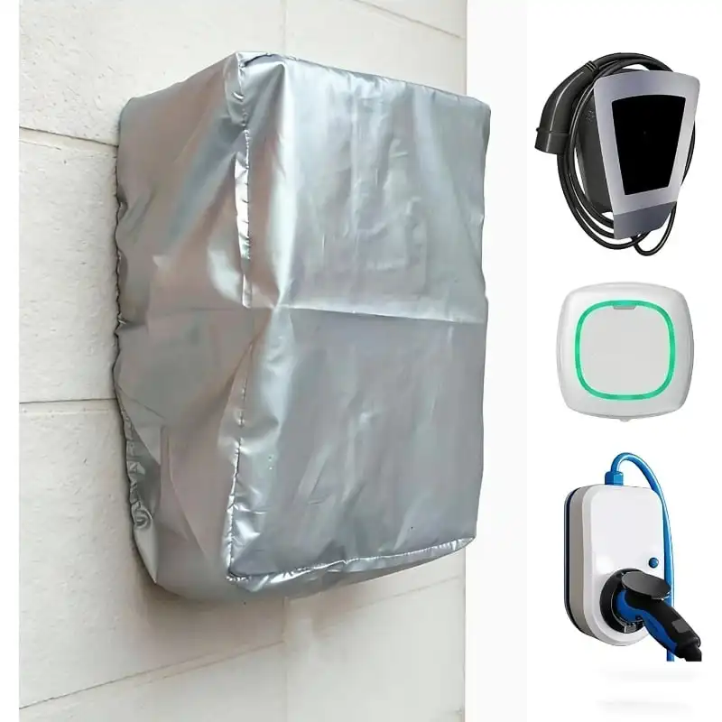 EV Charger Cover Waterproof UV Resistant Outdoor Electric Vehicle Charging Station Protective Cover Dustproof Wall Mount Charger