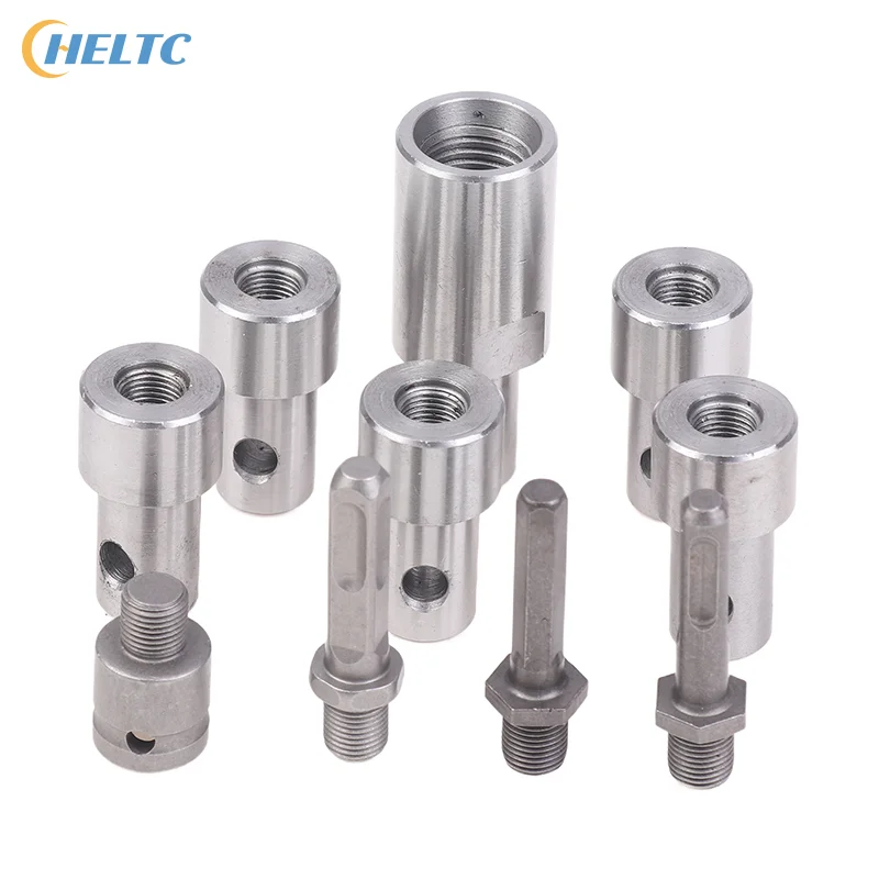 1PCS Earth Auger Adapter Tool 4 Interface Types Round Hexagonal Handle Earth Auger Adapter Tool For Drill Wrench Hammer Machine
