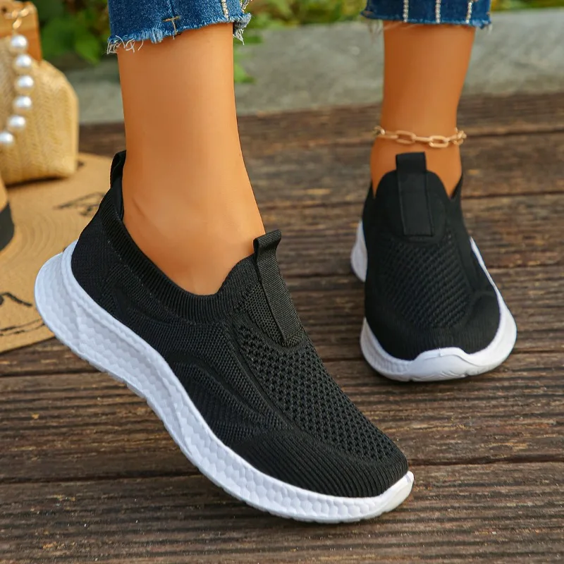 

Luxury Brand Designer Women's Vulcanized Shoes Autumn Comfortable Shallow-mouth Sneakers Mesh Breathable Wedge Heel Casual Shoes