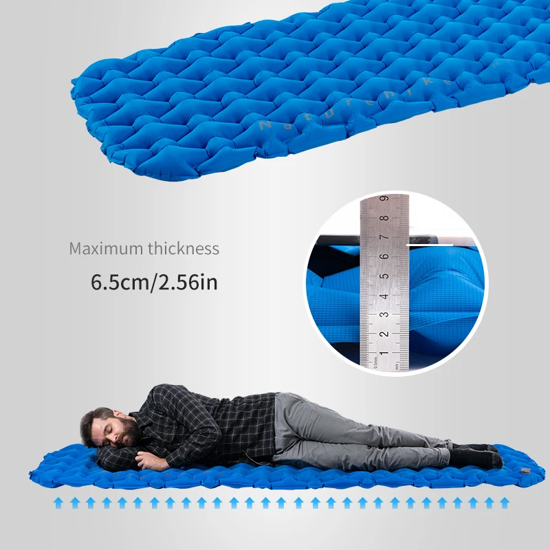 Imagem -03 - Naturehike-portátil Inflável Nylon Colchão Tpu Dormir Pad Umidade-prova Colchão de ar Leve Camping Mat