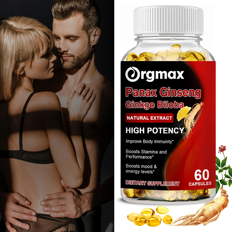 Best Supplements Blend of Korean Red Ginseng Root and Ginkgo Biloba and Ashwagandha (3 in 1) for Men & Women Supplement