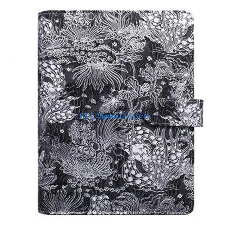 U75B Notebook With Flower Embossed PU Cover And 120 Sheets For School Office Use