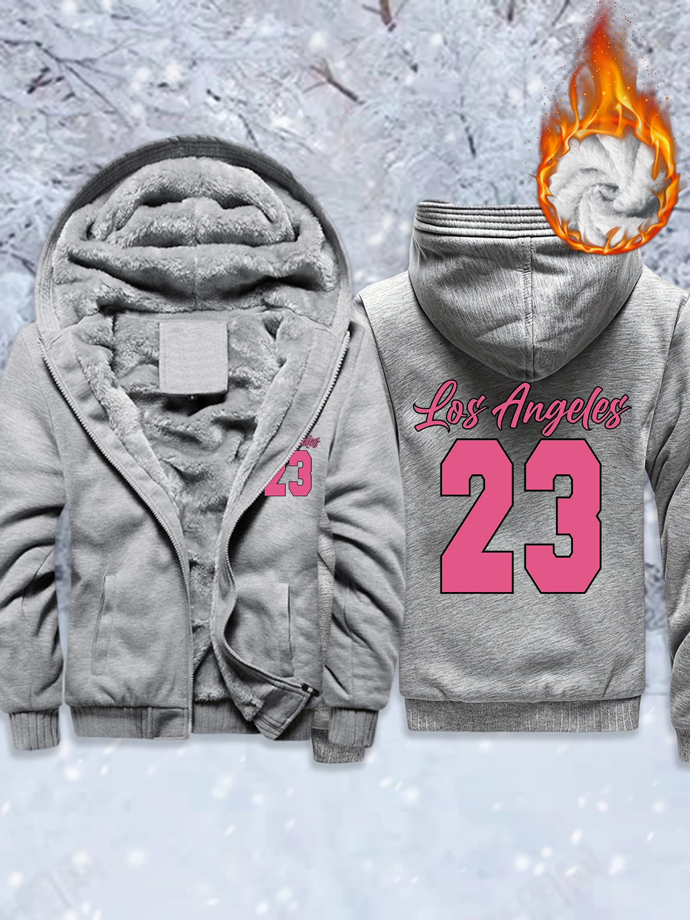 

Лос-Анджелес номер 79, мужская флисовая мягкая куртка с буквенным принтом, удобная верхняя одежда на молнии, утепленный зимний топ, теплая базовая уличная толстовка