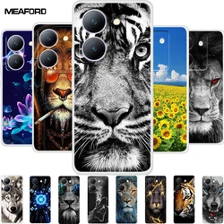 Telefoon Covers Voor Vivo Y36 4G Case V2247 Zachte TPU Siliconen Wolf Leeuw Terug Covers voor Vivo Y36 4G Y36 VivoY36 Coques Protector