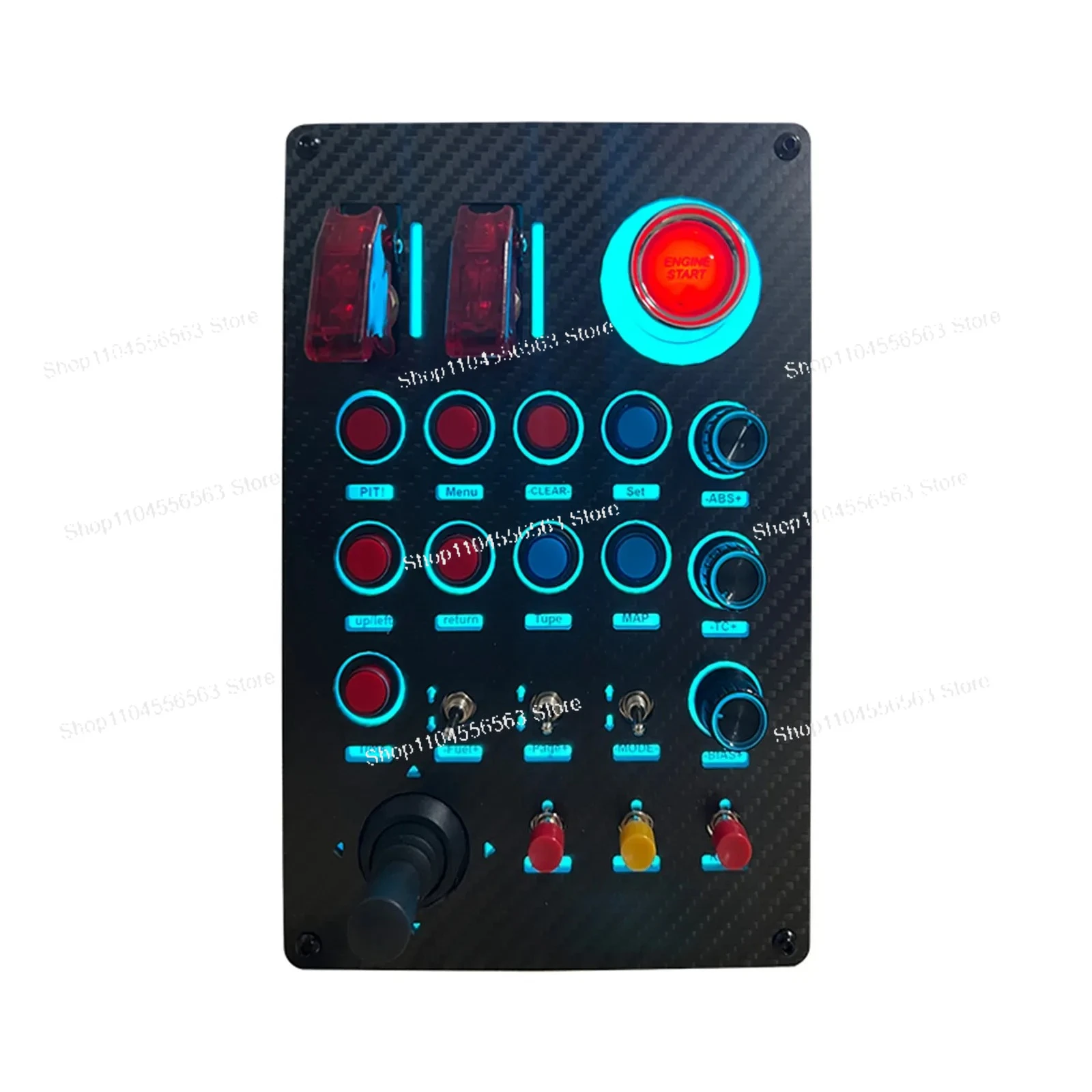 RGB Color Central Control Box Racing Simulator Dashboard Panel For Driving Simulation Wheel Base