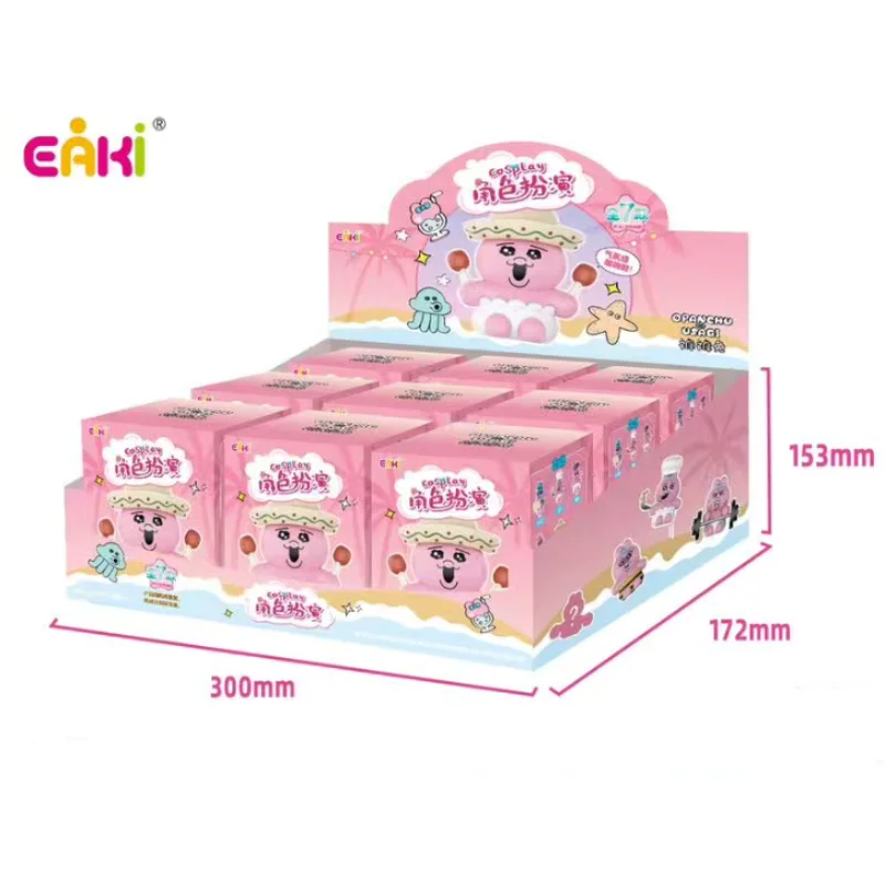 Подлинная кавайная мультяшная коллекционная фигурка кролика Eaki Kuku для косплея — модная глухая коробка с орнаментом в подарок