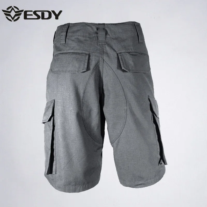 Outdoor Men Summer Quick-dry Multi-pocket Loose Shorts Climbing Hiking Training Tactical Knee Length Cargo Sports Half Trousers