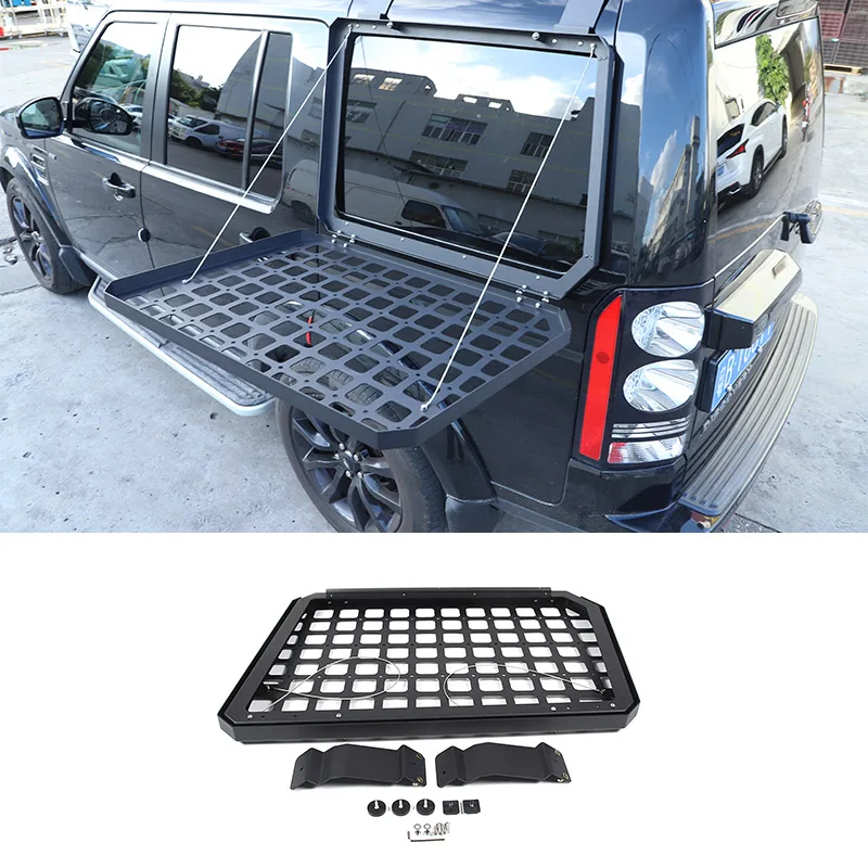 Car Rear Window Glass Armor Shelf Storage Racks For Land Rover Discovery 4 LR4 2010-1016 Foldable Frame Car Exterior Accessories