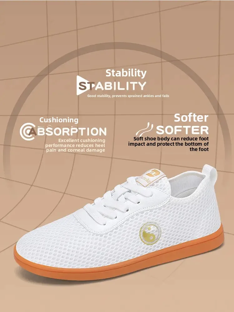 أحذية فنون الدفاع عن النفس للجنسين الكبار ممارسة الصينية التقليدية بكين تاي تشي الكونغ فو فريق الأداء مباراة الرجال النساء أحذية رياضية #2