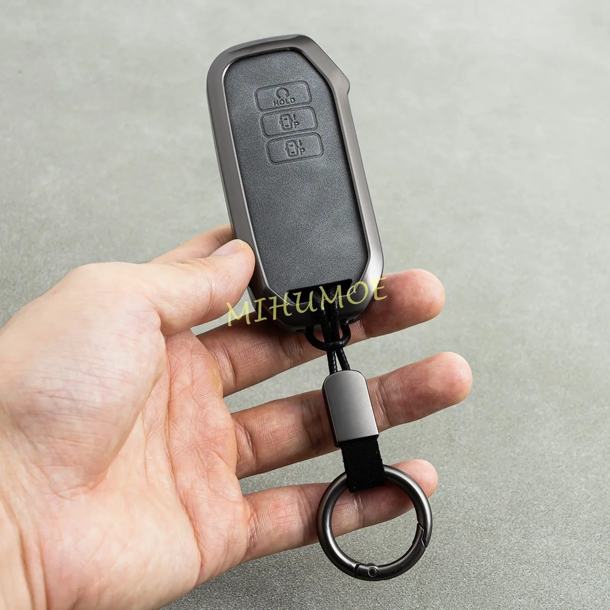 معدن الجلود مفتاح السيارة فوب غطاء المفاتيح الدائري لكيا سبورتاج K5 K8 EV6 سورينتو نيرو أوبتيما سيلتوس 6 7 بارك في خارج زر #3