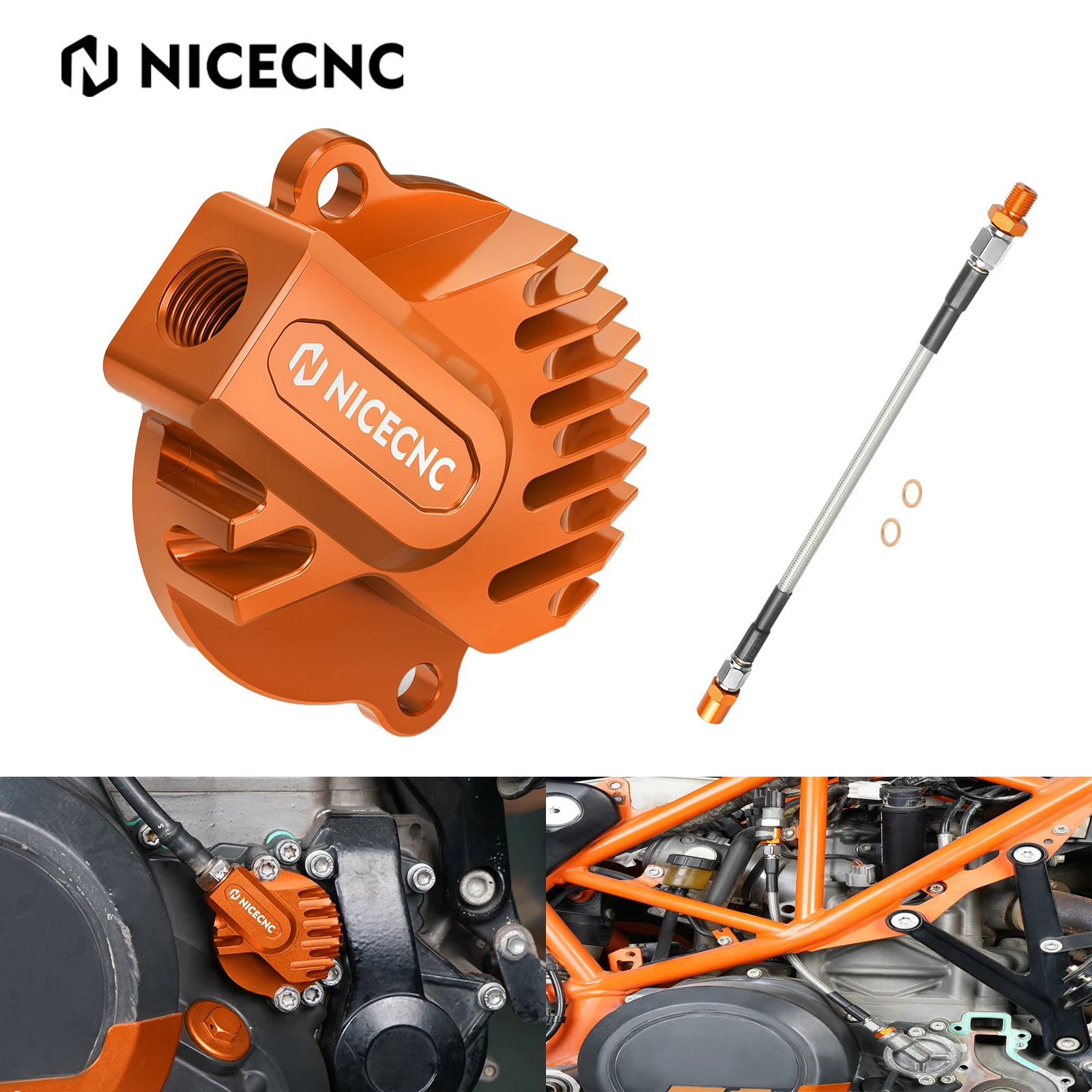 For KTM 690 Enduro R/690 SMCR NICECNC Oil Pressure Hose Oil Filter Cap For Husqvarna 701 Enduro SM 16-23 For GasGas SM/ES 700 23