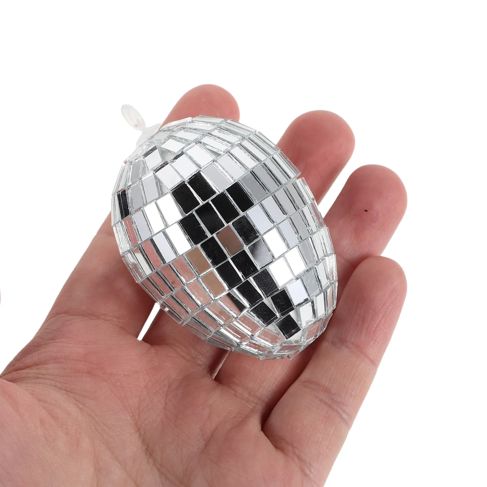 

Hanging Glass Egg Mini Disco Easter Ball Ornaments Reflective Baubles Easter Egg for Disco Party Spring Party Easter Decoration
