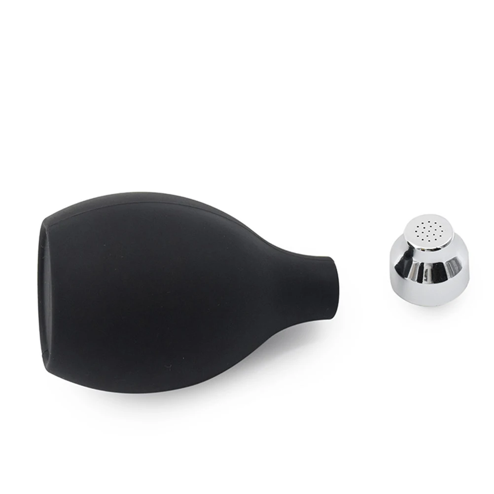 

Silicone Hair Spray Bottle Shampoo Dispenser Silicone Blower Black Man Bottles Portable Barber Shop Tool