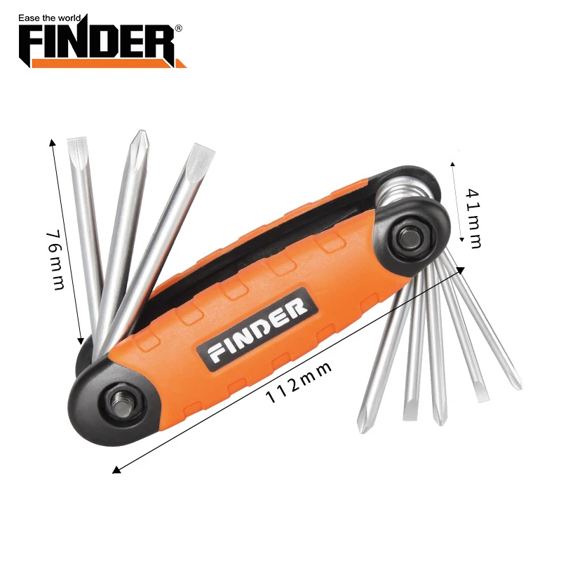 8 in 1 Torx Allen Wrench Set Ball End/Flat Hex Wrenches Portable Foldable Phillips Slotted Screwdriver Allen Key Spanner Hex Key