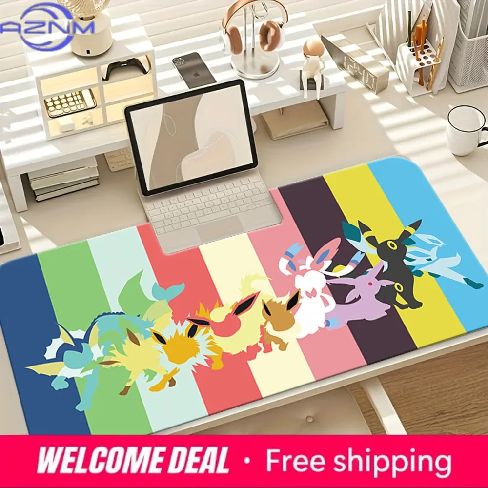 Rainbow Eevee Evolutions Gaming Mouse Pad Non-Slip Desk Mat